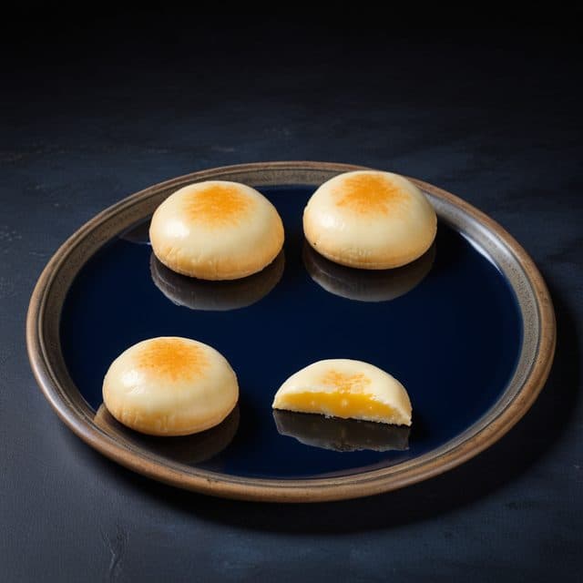 Bakpia keju, dibelah