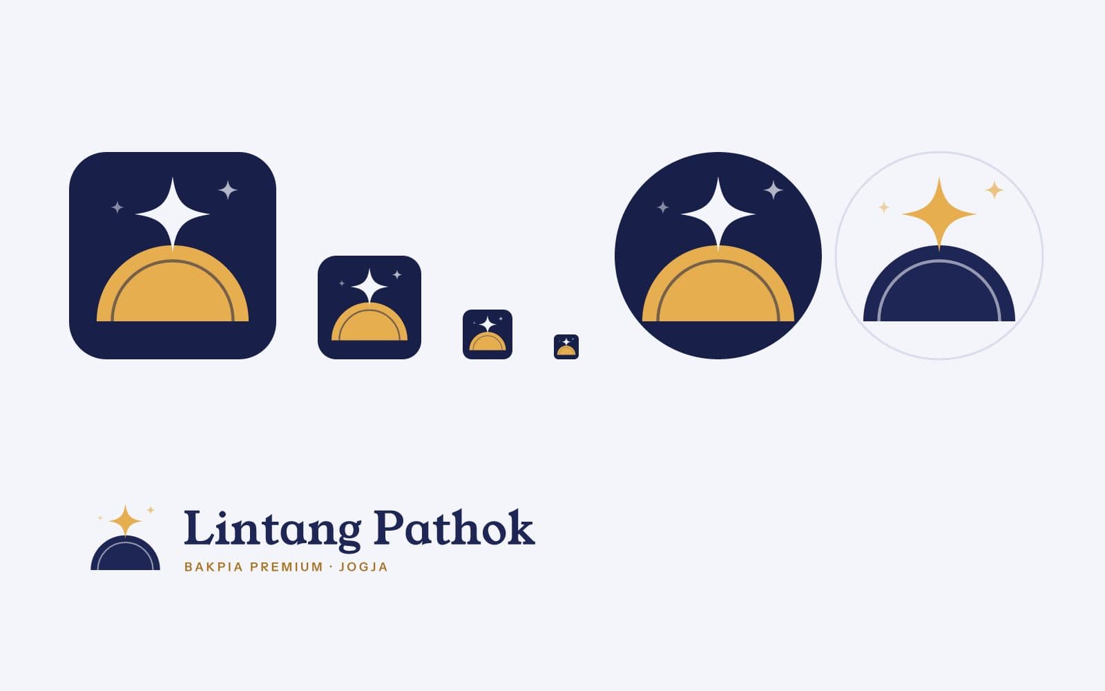 Ikon dari ukuran aplikasi sampai 24 px, dan sebagai avatar bulat