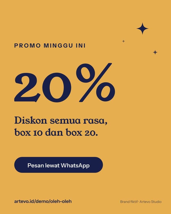 Post feed: diskon 20% semua rasa