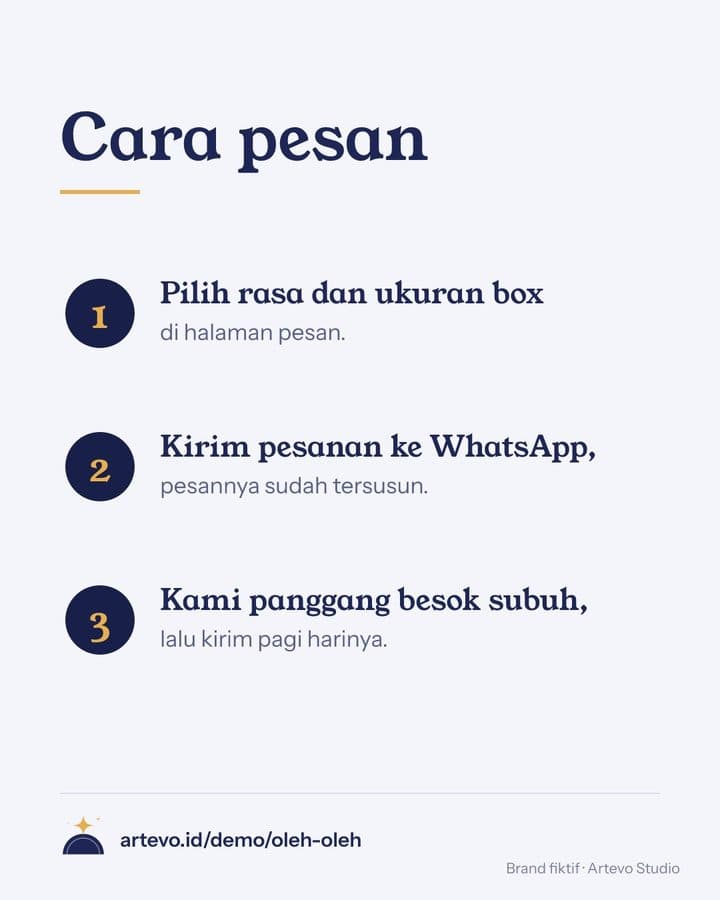 Post feed: cara pesan dalam tiga langkah