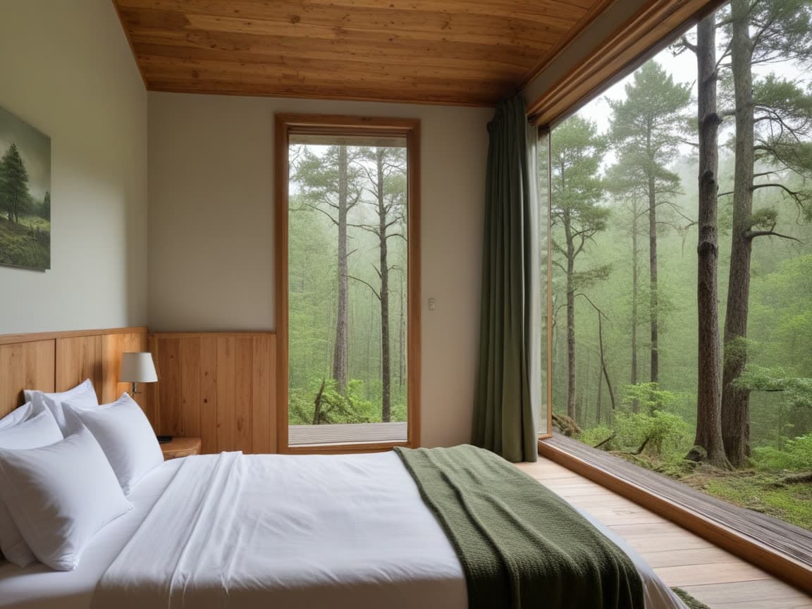 Kamar Pinus, Pagi berkabut