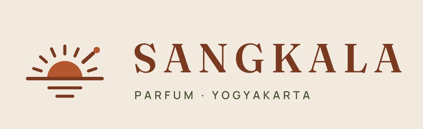 Logo horizontal di atas krem