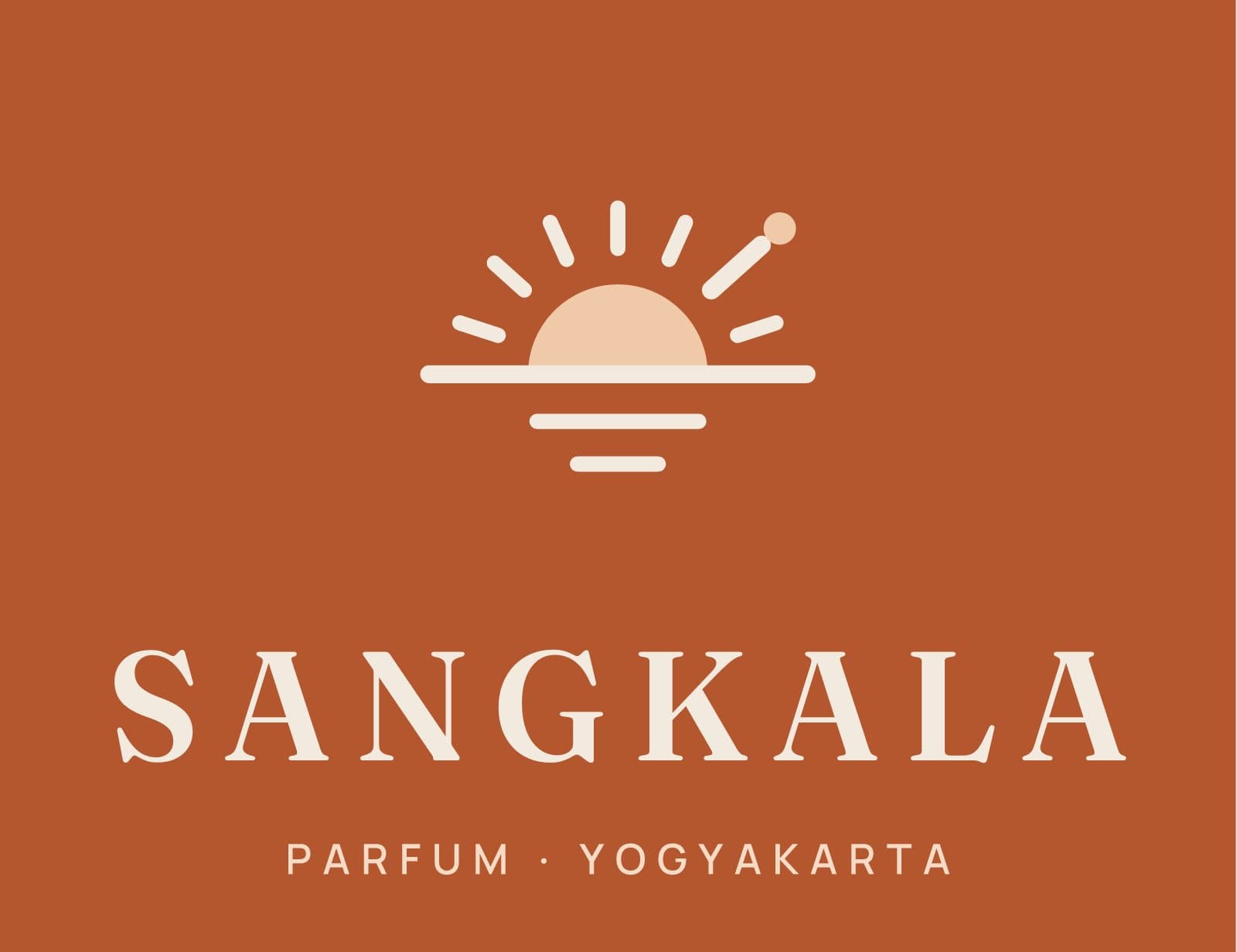 Logo bertumpuk di atas terakota