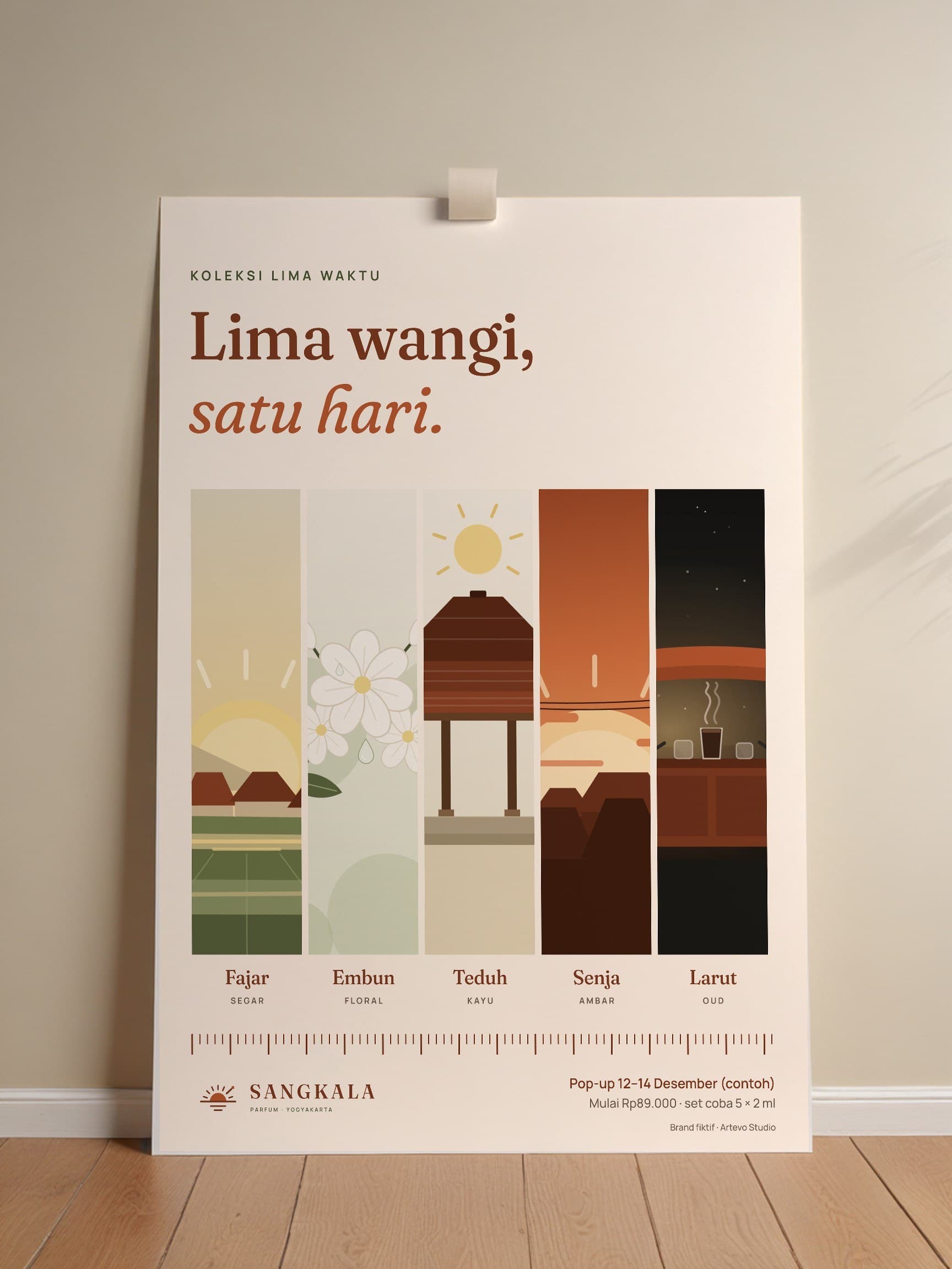 Poster koleksi A3 di dinding