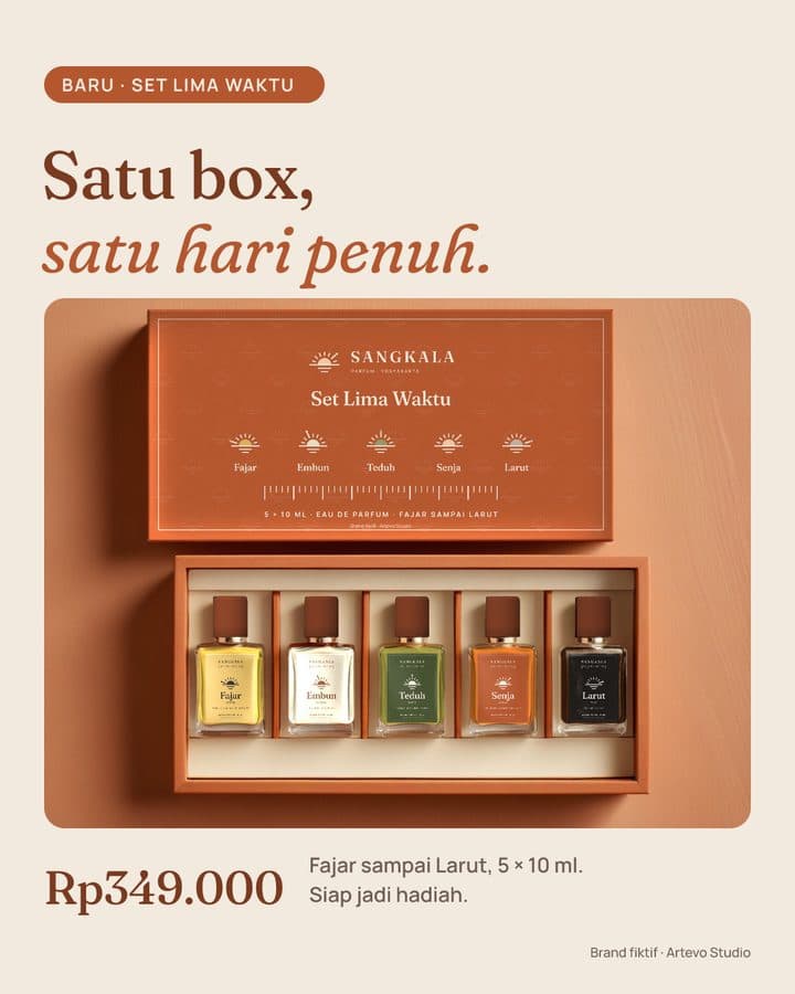 Post feed: Set Lima Waktu, satu box, satu hari penuh