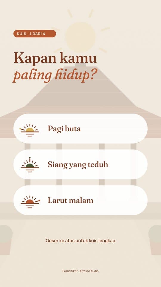 Template story: kuis
