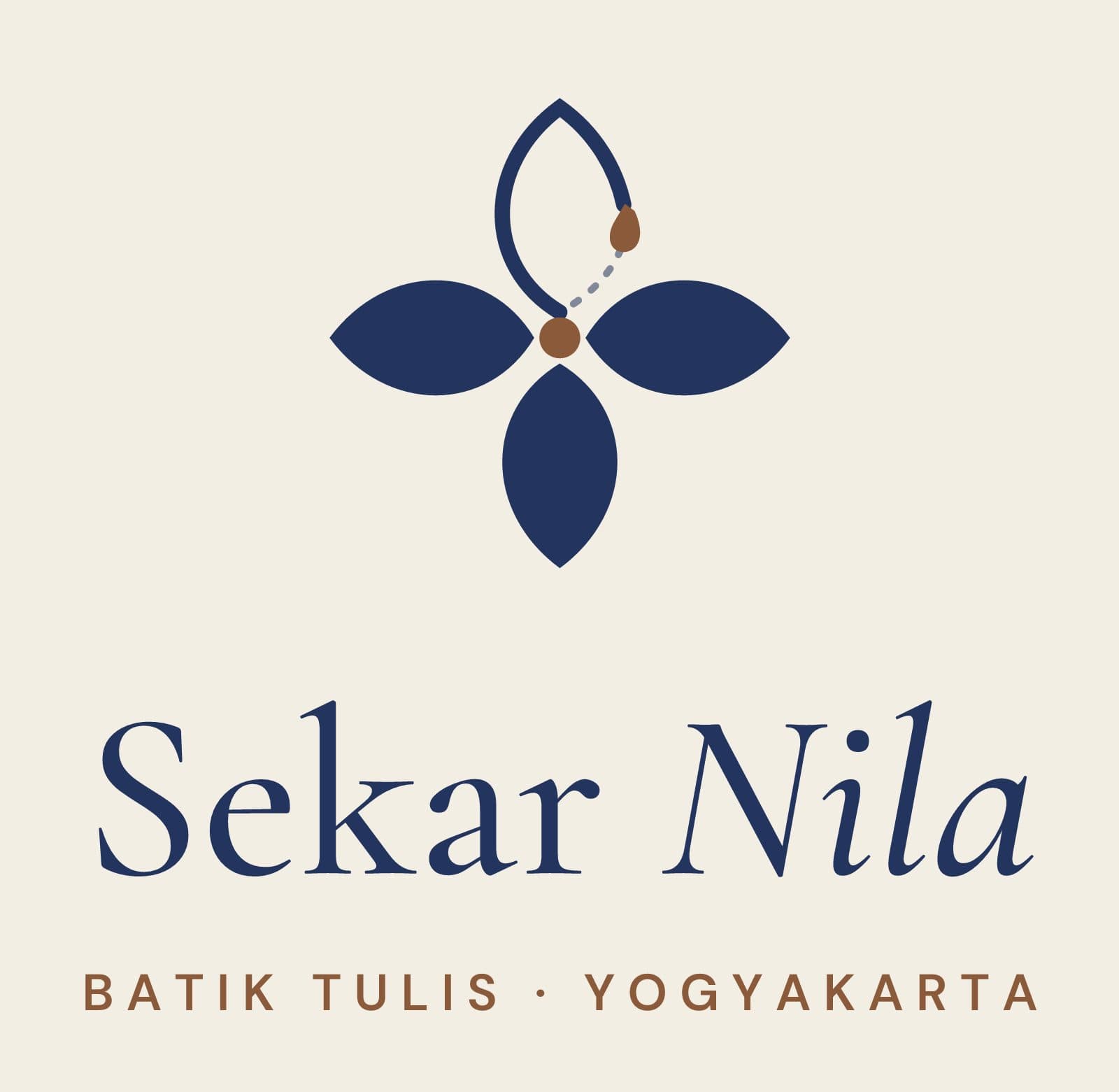 Logo bertumpuk di atas mori