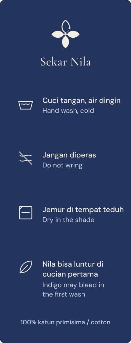 Care label in Indonesian and English
